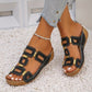 Sommerliche Plateau-Strand-Sandalen für Damen mit Cut-outs und offener Zehenpartie