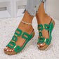 Sommerliche Plateau-Strand-Sandalen für Damen mit Cut-outs und offener Zehenpartie