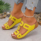 Sommerliche Plateau-Strand-Sandalen für Damen mit Cut-outs und offener Zehenpartie
