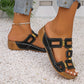 Sommerliche Plateau-Strand-Sandalen für Damen mit Cut-outs und offener Zehenpartie