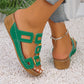 Sommerliche Plateau-Strand-Sandalen für Damen mit Cut-outs und offener Zehenpartie