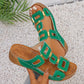 Sommerliche Plateau-Strand-Sandalen für Damen mit Cut-outs und offener Zehenpartie