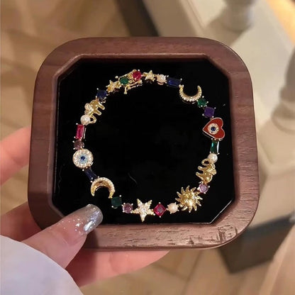 💐  🔥Compre 1 e ganhe 1 grátis💫Pulseira com pingentes celestiais encantadores✨