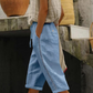 Calça capri feminina de verão com detalhes em renda recortada