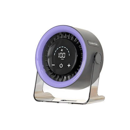 🏆 Ventilador de secretária 2026 – Recarregável por USB com ecrã LED 📊 | 100 velocidades, inclinação de 120° e oscilação total ↔️ | Ultra-silencioso para o quarto 😴, escritório 🖥️ e acampamento 🏕️ | Até 24 horas de autonomia da bateri