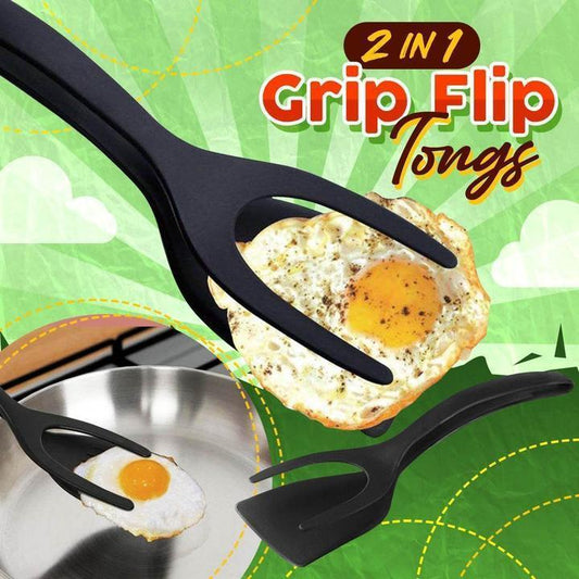 🍳 50% DE DESCONTO AGORA! 🥩 Pinça e Espátula 2-em-1 – Silicone Resistente ao Calor e Punho Antideslizante – Item Essencial para Cozinha 🔥