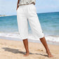 ✨👖 Calça capri feminina verão leve e respirável confortável para o dia a dia