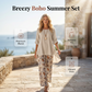 🌸 Conjunto Boho de Verão Feminino de 2 Peças – Leve, Fluido e Estilo Chic Descontraído