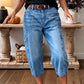 👖✨ Calça Jeans Feminina Cropped de Perna Barrel – Conforto, Estilo e Caimento Perfeito