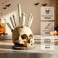 💀Surpresa de Halloween – até metade do preço🎃Porta-facas criativo em forma de caveira, em resina