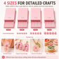 💅 PROMOÇÃO RELÂMPAGO – 50% DE DESCONTO! 🎨 Placas para modelar bolinhas de argila – 4 tamanhos precisos (2/3/4/5 mm), dupla face, em PLA leve, para nail art 3D/joias/miniaturas – rosa/cinza/branco 🏆