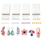 💅 PROMOÇÃO RELÂMPAGO – 50% DE DESCONTO! 🎨 Placas para modelar bolinhas de argila – 4 tamanhos precisos (2/3/4/5 mm), dupla face, em PLA leve, para nail art 3D/joias/miniaturas – rosa/cinza/branco 🏆