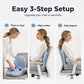 🪑 Almofada de assento ergonómica em espuma viscoelástica com suporte para as costas – Mantenha-se confortável durante todo o dia, perfeita para escritório, carro e casa ✨