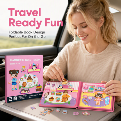 ☃️ 🧒 Livro Sensorial Magnético Infantil – Puzzles dobráveis, design magnético, educativo e divertido – estimula a criatividade e as capacidades de aprendizagem em meninos e meninas 👧✨