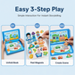 ☃️ 🧒 Livro Sensorial Magnético Infantil – Puzzles dobráveis, design magnético, educativo e divertido – estimula a criatividade e as capacidades de aprendizagem em meninos e meninas 👧✨