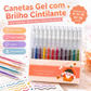 🖊️ Canetas gel com glitter – brilho e cor para suas criações! ✨