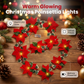🎁 Compre 2 e ganhe 1 grátis! 🎄 Luzes de Natal em forma de flor de poinsétia – um toque mágico para sua decoração! ✨🔴
