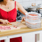 🎉 Promoção de 2026 — Mais de 37.000 unidades vendidas! 🥡 Recipiente transparente e empilhável para guardar alimentos no frigorífico — com tampa hermética 🧊