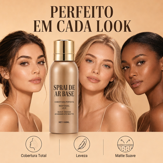 💄 Base de maquiagem em spray airless – impermeável e com acabamento perfeito! ✨💦