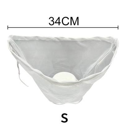 🥬50% DESCONTO AGORA! Bolsa de Coagem em Nylon de Malha Fina (Sem Sujidade) – Filtro Reutilizável para Espremer Vegetais, Coar Sumos, Leites Vegetais e Recheios; Saco com Cordão para Cozinha