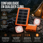☀️ Sistema de energia solar portátil com 2 luzes LED – energia e iluminação onde você precisar! 🔋✨