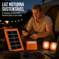 ☀️ Sistema de energia solar portátil com 2 luzes LED – energia e iluminação onde você precisar! 🔋✨