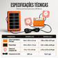 ☀️ Sistema de energia solar portátil com 2 luzes LED – energia e iluminação onde você precisar! 🔋✨