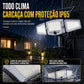 ☀️ Lâmpada Solar com Sensor de Movimento de 3 Cabeças – Iluminação Inteligente Onde Você Precisa! ✨🔦