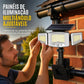 ☀️ Lâmpada Solar com Sensor de Movimento de 3 Cabeças – Iluminação Inteligente Onde Você Precisa! ✨🔦