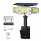 ☀️ Lâmpada Solar com Sensor de Movimento de 3 Cabeças – Iluminação Inteligente Onde Você Precisa! ✨🔦