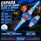 ⚔️ Espada de Brinquedo Recarregável de Lâmina Dupla com Luz – Diversão Brilhante e Cheia de Poder! ✨🔥