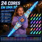 ⚔️ Espada de Brinquedo Recarregável de Lâmina Dupla com Luz – Diversão Brilhante e Cheia de Poder! ✨🔥