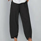 👖 Calça Vintage de Linho e Algodão com Cintura Elástica Assimétrica – Design Único, Conforto e Estilo Funcional para o Dia a Dia! 🌸✨